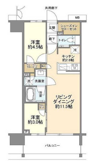 クレヴィア上野入谷の物件間取画像