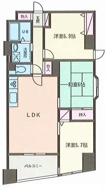 三ノ輪駅 徒歩4分 2階の物件間取画像