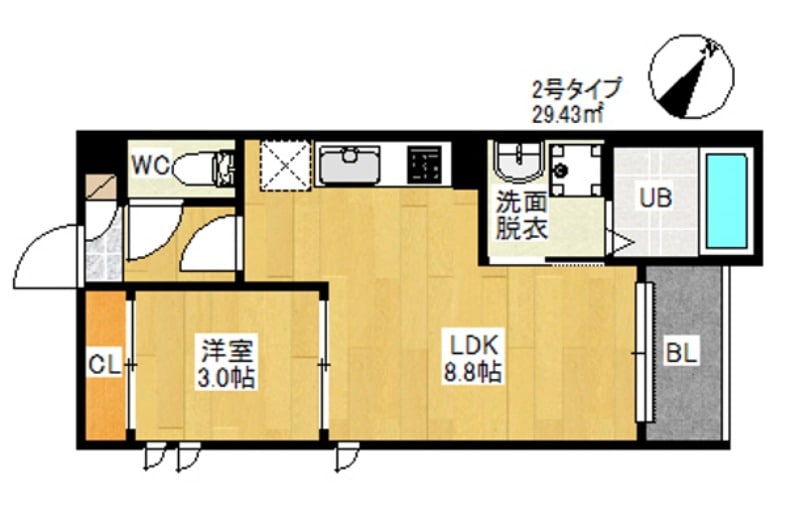 REGALEST 千早の物件間取画像