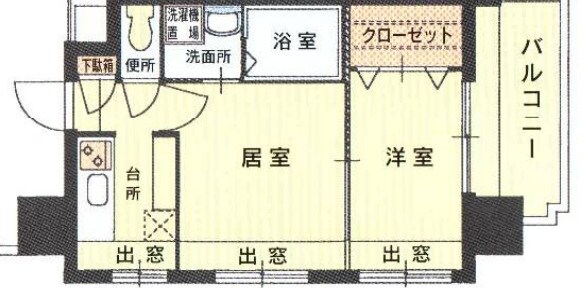 エステートモア薬院シャンブルの物件間取画像