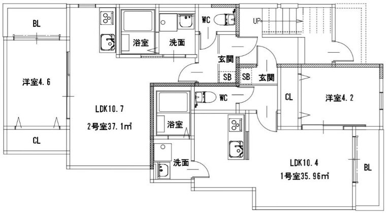 クリーク春日の物件間取画像