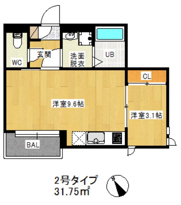 REGALEST西月隈の物件間取画像