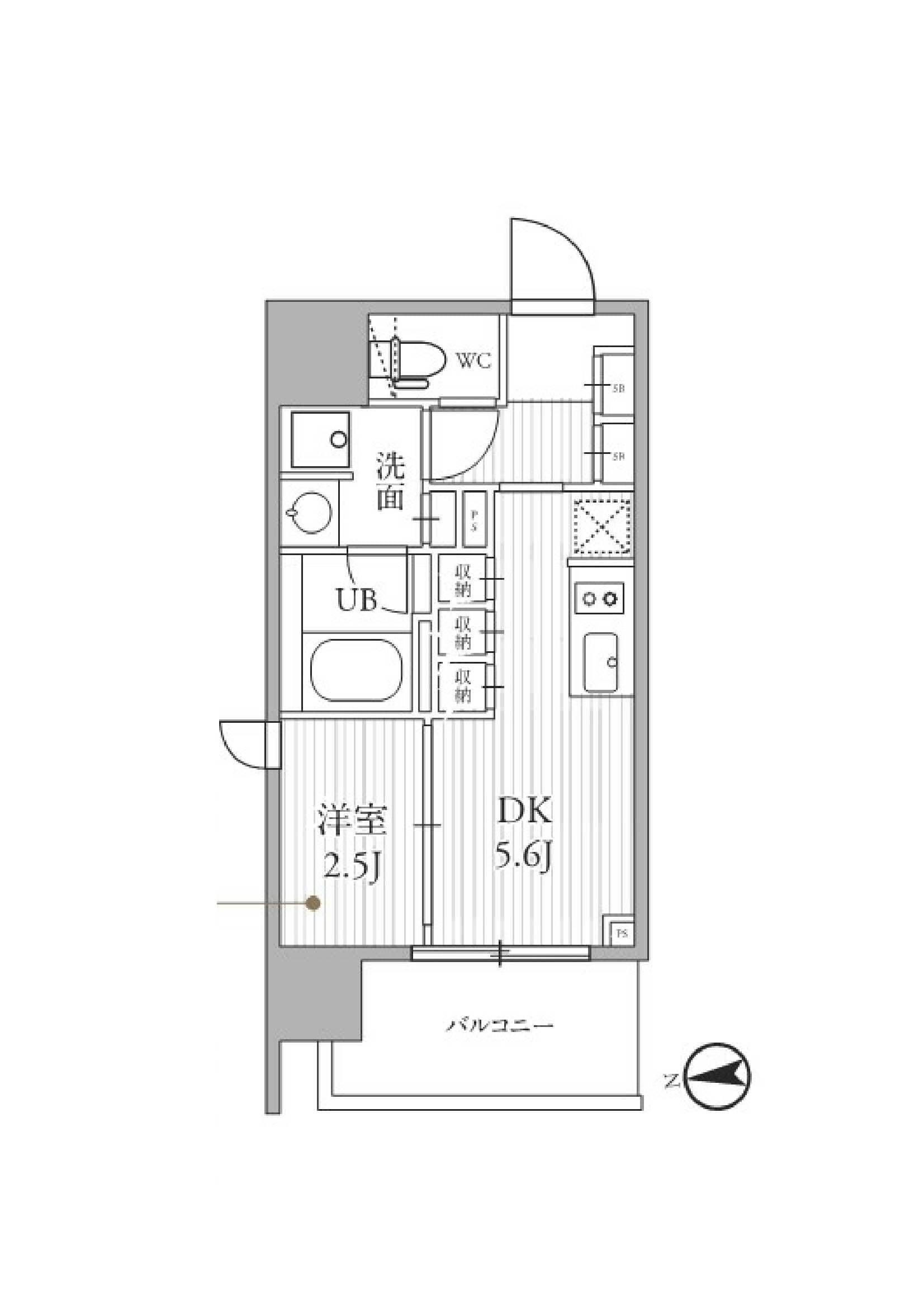 シーズンフラッツ蔵前の物件間取画像