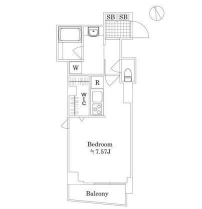 グランステューデイオ市ヶ谷薬王寺Ⅰの物件間取画像