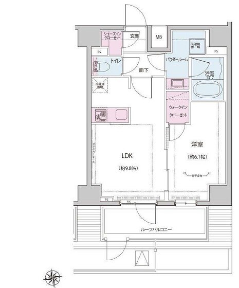 オルタナ神楽坂Ⅰ（ＡＬＴＥＲＮＡ神楽坂Ⅰ）の物件間取画像