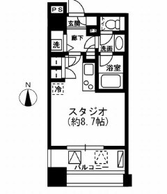 レジディア市ヶ谷の物件間取画像