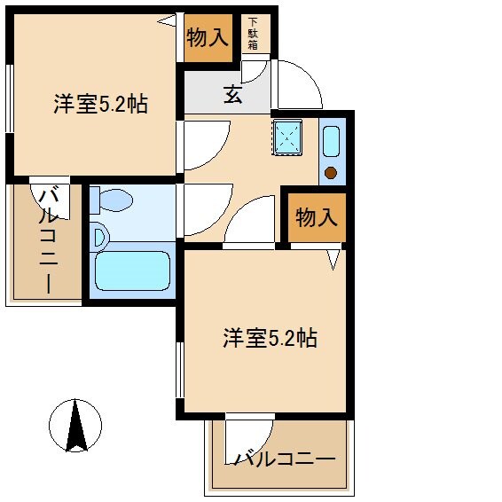 ミングルＡＰ．立花一番館の物件間取画像