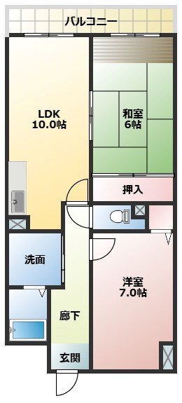 Aurora Court武庫之荘の物件間取画像