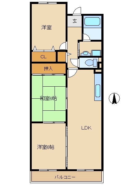 サザンフィールドの物件間取画像