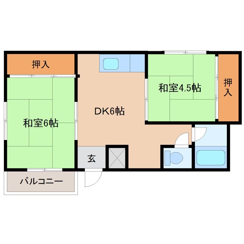 エメラルド久々知パート1の物件間取画像