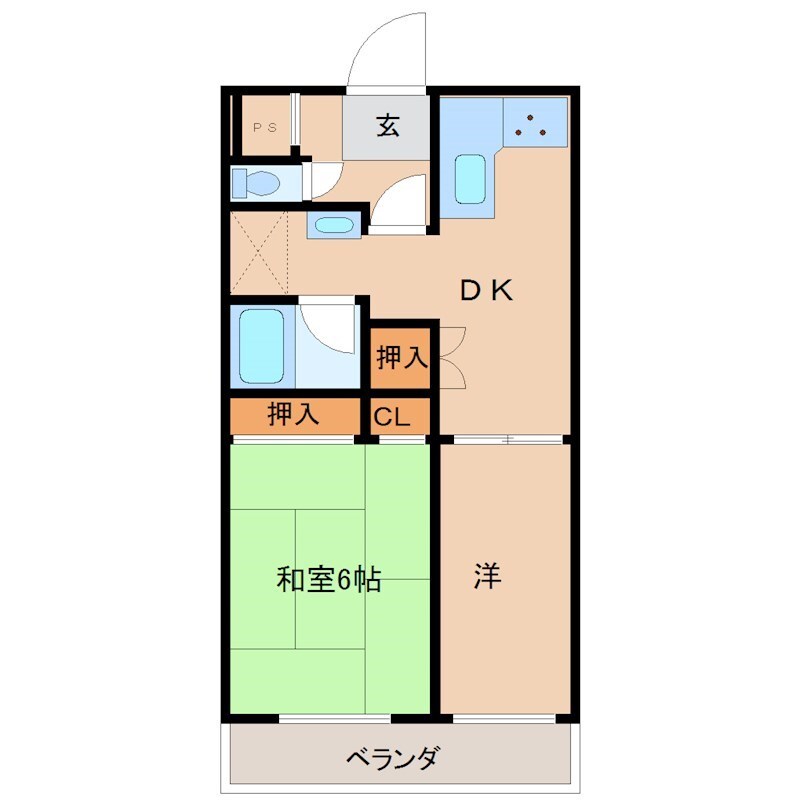 サンライフ若草の物件間取画像