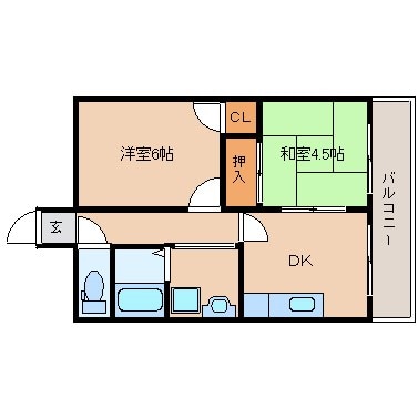 きゃぴたる北浜の物件間取画像