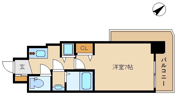 尼崎駅 徒歩5分 14階の物件間取画像