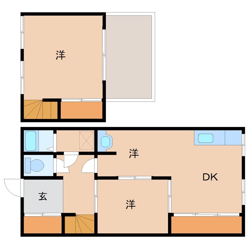 東大物町2丁目貸家（5-22）の物件間取画像