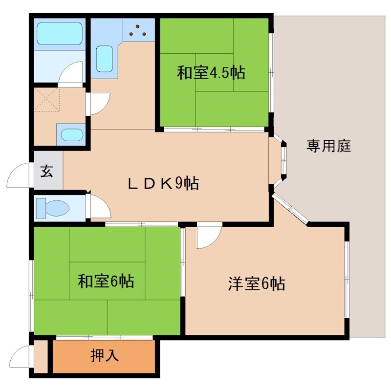 塚口駅 徒歩5分 1階の物件間取画像