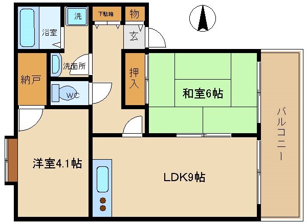 サンライズ立花ハイツの物件間取画像