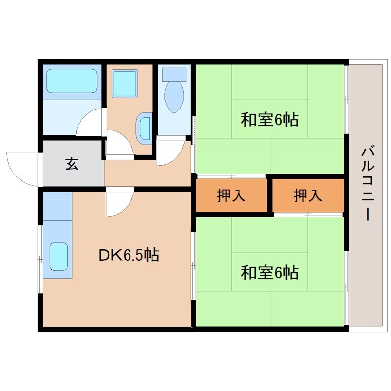 名月コーポWINGの物件間取画像