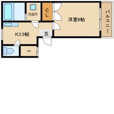 大物駅 徒歩5分 1階の物件間取画像