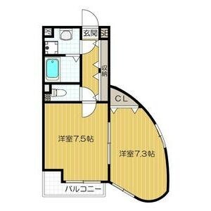 園田駅 徒歩5分 2階の物件間取画像