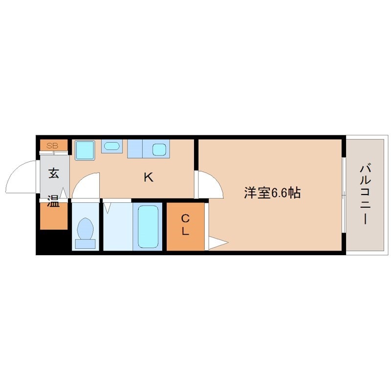 レジスコート東難波1の物件間取画像