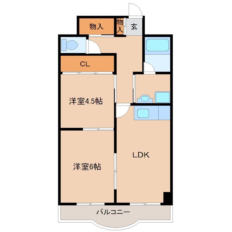 リアライズ立花の物件間取画像