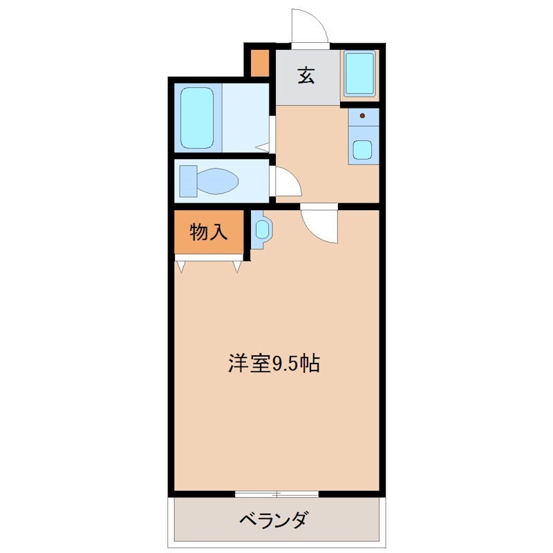 マンション1（ワン）の物件間取画像