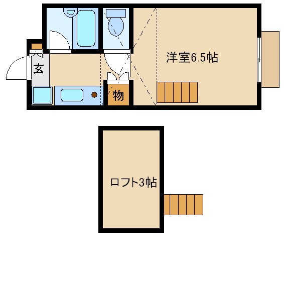 ヴィラスリースター尼崎の物件間取画像