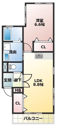 別府マンション5の物件間取画像