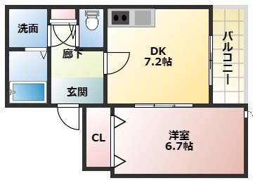 サンシエロ立花の物件間取画像