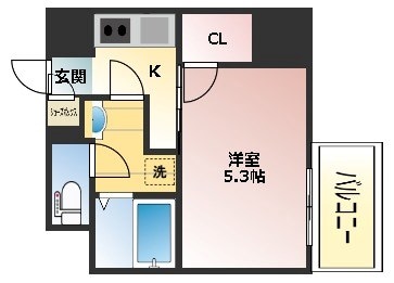 フォーリアライズ昭和南通1の物件間取画像