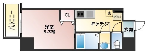 フォーリアライズ昭和南通1の物件間取画像