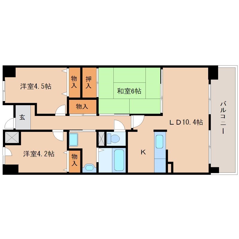 ヴェール園田の物件間取画像