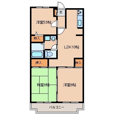 リヴィエール園田の物件間取画像