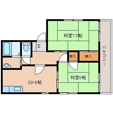 フレグランス北園田の物件間取画像