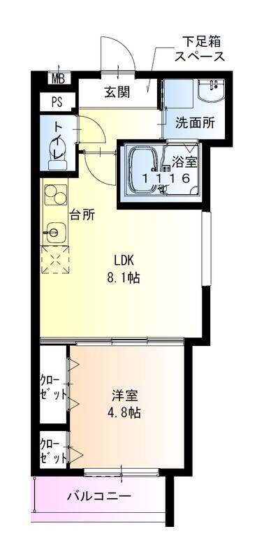 フジパレスＪＲ塚口駅東の物件間取画像