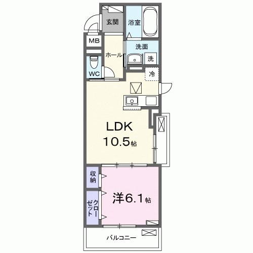 パルク大西の物件間取画像