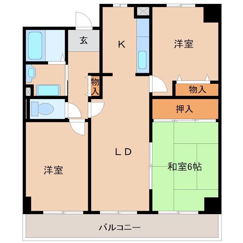 グランドール園田の物件間取画像