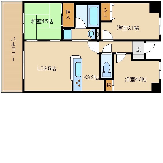 尼崎イスティの物件間取画像