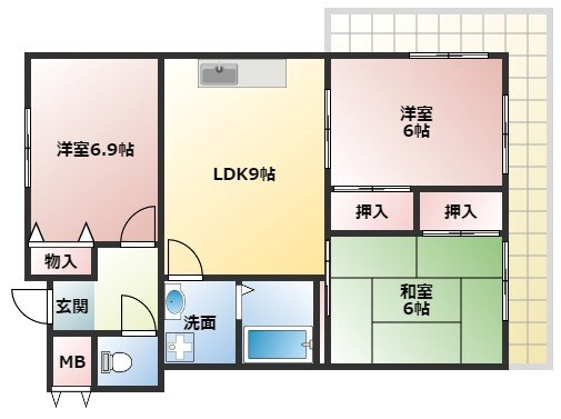 シャンテの物件間取画像