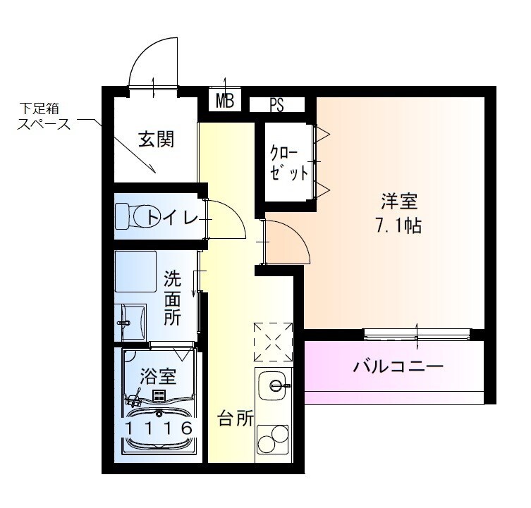 フジパレス三津屋南の物件間取画像