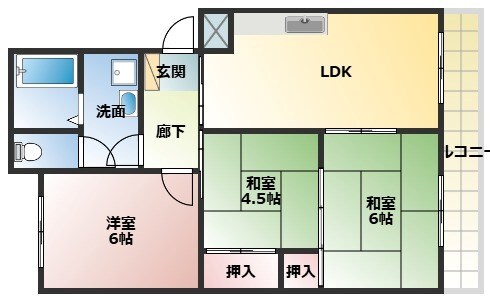 ハイツ中村の物件間取画像