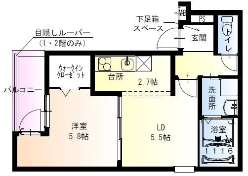 フジパレス尼崎橘通りの物件間取画像