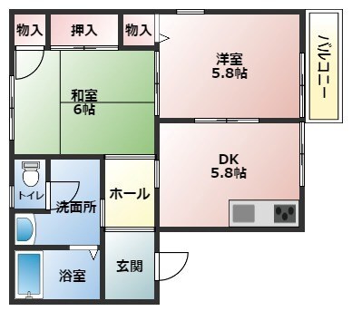 潮ハイツの物件間取画像