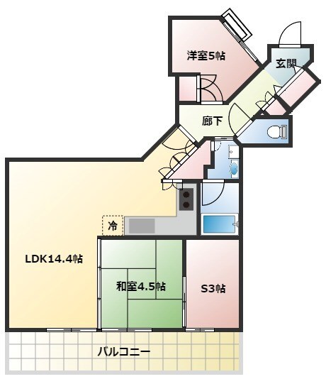 尼崎駅 徒歩2分 13階の物件間取画像