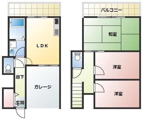 ハイツ南清水の物件間取画像