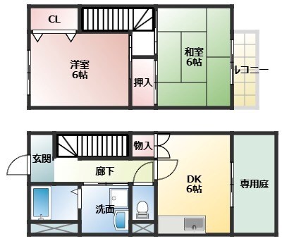 リバーハイツの物件間取画像