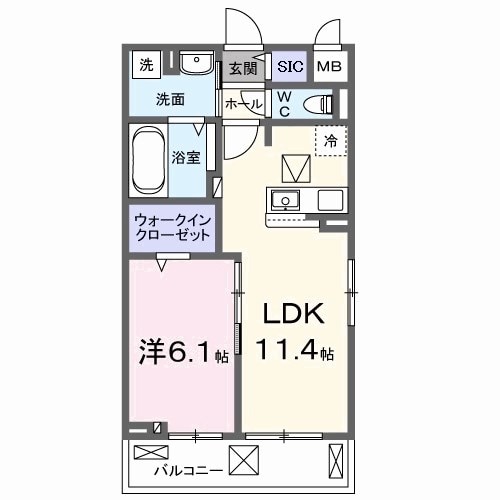 ミモザの物件間取画像