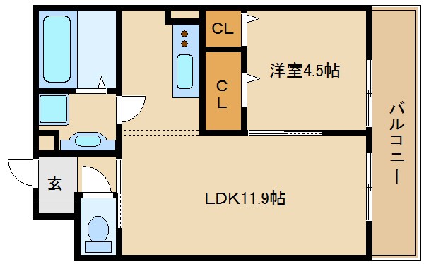 カーサオクターブの物件間取画像