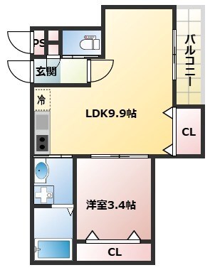 ディークラート園田の物件間取画像