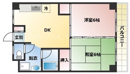 ウエルハイツ東園田の物件間取画像